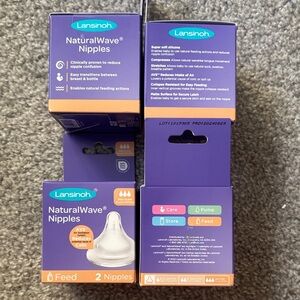 Lansinoh NaturalWave® Nipples, Fast Flow (4 sets of 2)